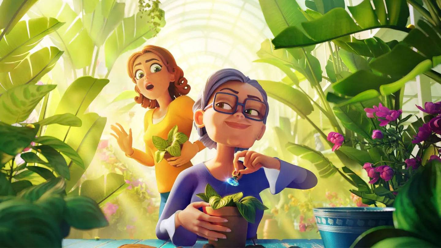 Maddie and Grandma Ursula from Merge Mansion by Metacore